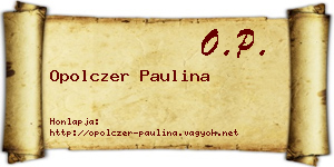 Opolczer Paulina névjegykártya